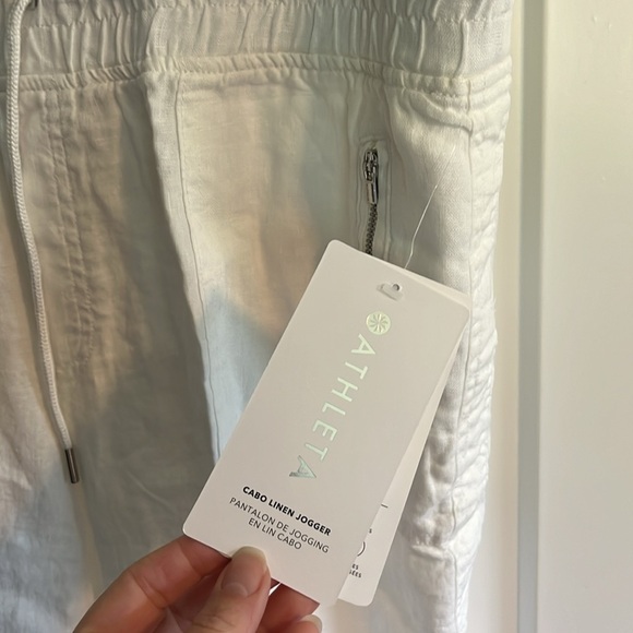 Athleta Cabo Linen Jogger White NWT - Picture 6 of 10